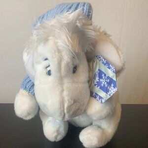 Disney White Eeyore in Winter Snowflake Sweater and Hat Plush NEW